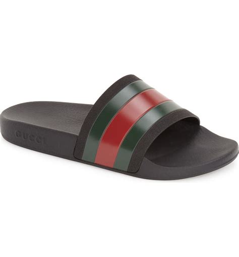 mens gucci white slides|Gucci slides men nordstrom.